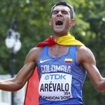 Colombiano Eider Arévalo, campeón mundial en marcha 20km