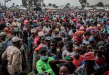 República Democrática del Congo, miles de personas , erupción volcán,