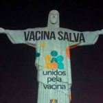 El Cristo de Brasil se ilumina para concientizar sobre la importancia de vacunarse vacuna, cristo redentor, brasil,