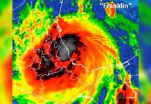 Huracán Franklin toca tierra en el este de México