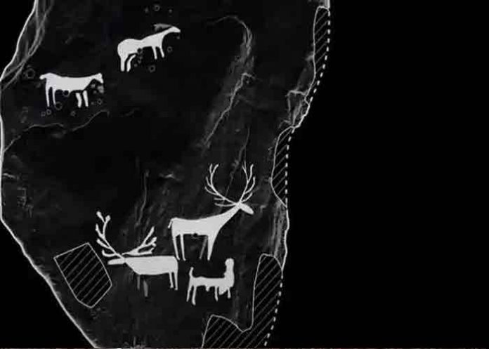 grabados-escocia- escocia, ciencia, grabados, animales prehistoricos,