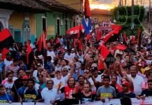 Granada: Se desbordan en respaldo a fórmula sandinista