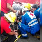 Managua: Taxi impacta a motociclista por irrespeto a señal de Alto