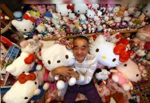 Un ex-policía posee la colección más grande del mundo de Hello Kitty