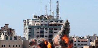 israel, bombardeó, agencias de prensa, escombros,