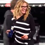 Julia Roberts conoce a Messi y a Cristiano Ronaldo en el Bernabéu
