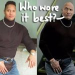 Dwayne Johnson hace un «remake» a su foto más infame