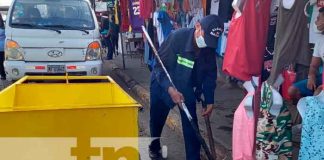 Nicaragua, Masaya, comerciantes, jornada de limpieza,