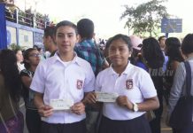 1599 estudiantes reciben Bono Solidario en el municipio de Matagalpa