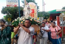 Misa y procesión en honor a la virgen de la Merced