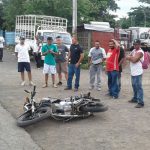 Giro indebido provoca choque entre motociclistas en Tipitapa