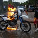 Bluefields: Motocicleta se incendia durante prueba mecánica