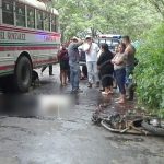 Hombre muere prensado en el eje trasero de un autobús en La Conquista, Carazo