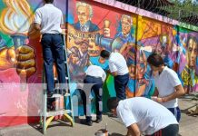 Estudiantes de Managua realizan proyecto sobre Mural de Arte Colectivo nicaragua, arte, mural, estudiantes, colegios,