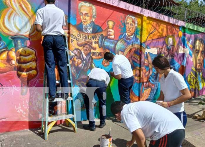 mural-arte-01 nicaragua, arte, mural, estudiantes, colegios,