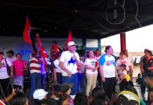 Nandaime: Frente Sandinista inicia campaña electoral con multitudinaria marcha