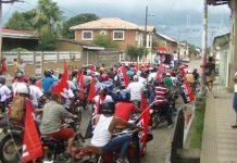Pueblo de Nandaime recorre las calles con candidatos del FSLN