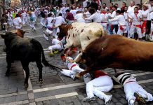 Seis heridos en el último encierro de los sanfermines en Pamplona
