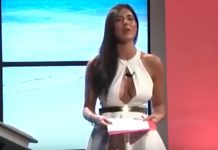 Periodista italiana enseña de más y el video se viraliza