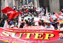 Maestros continúan en huelga en ocho regiones de Perú