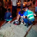 Choque de motocicletas deja dos lesionados