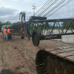 Construyen puente provisional en el municipio de Teustepe