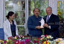 Presidente Ortega recibe a líder de la Iglesia Mormona