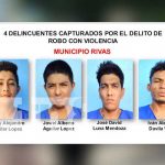 Caen 22 sujetos en Rivas acusados de delitos contra la ciudadanía nicaragua, rivas, delitos, captura, policia,