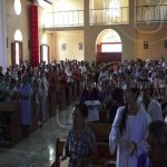 Boaco: Feligreses participan en la bajada de la imagen de Santa Lucía y de la Virgen María