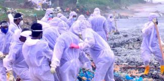 sri lanka, incendio, barco, contaminacion,