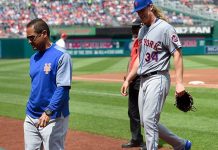 Syndergaard inactivo con Mets por desgarro parcial