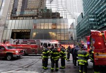 Dos lesionados en incendio en Torre Trump de Nueva York