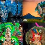 Candidatas a Miss Nicaragua en competencia de trajes nacionales