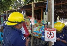 Inspeccionan tramos de pólvora frente al barrio Tierra Prometida