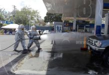 Ejercicio multiamenazas en gasolinera UNO en Managua