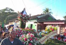 Centenares de católicos reciben con gozo y devoción a la virgen del Hato en El Viejo