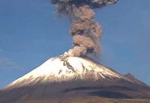 Volcán mexicano Popocatépetl intensifica su actividad