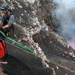 Sam Cossman reacciona al rescate en un volcán de Nicaragua