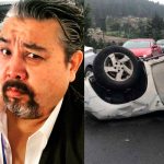 «El coreano» Roberto Tello, sufrió un aparatoso accidente en carretera mexico, accidente de transito, actor, américa latina, vuelco,