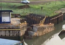 Colapsa estructura en esclusa del Canal de Panamá