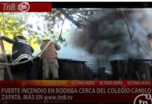 Voraz incendio arrasa con bodega en Plaza El Sol