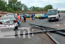 Siete personas lesionadas tras fuerte accidente de tránsito en Tipitapa tipitapa, accidente de transito, lesionados, investigacion, policia nacional
