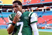 Compañero manda a Geno Smith al hospital de una trompada
