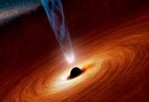 galaxia, agujero negro, alta velocidad, tormenta