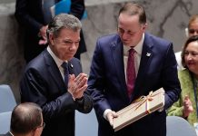 Presidente de Colombia presenta acuerdo de paz en la ONU