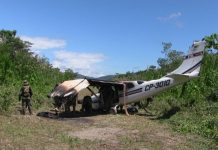 Perú interviene avioneta con 70 kilos de cocaína