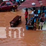 Lluvias inundaron calle comercial en Bonanza Nicaragua, Bonanza, lluvias, afectaciones