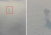 Pasajero de avión graba un ‘Gigante de Hierro’ que camina por las nubes