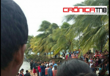 Lancha se vuelca en el caribe de Nicaragua