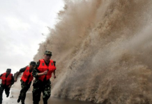 China en alerta roja por el tifón Fitow